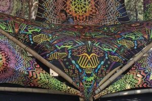 UV Psychedelic Decoration Forest Molecule