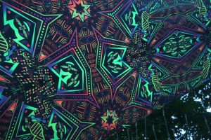 UV Psychedelic Decoration Installation Forest Symbols