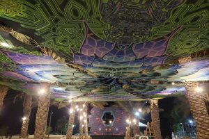 UV-Reactive Psychedelic Canopy Stage Design Dragon Tales